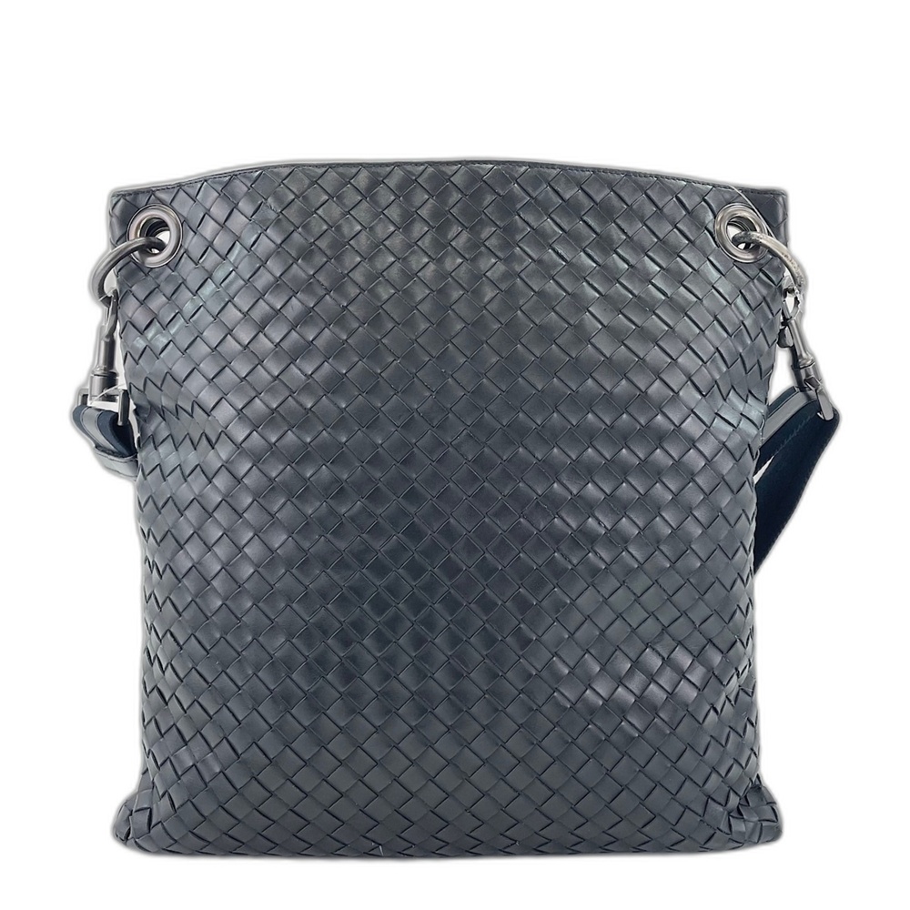 BOTTEGA VENETA Black Intrecciato Shoulder Bag